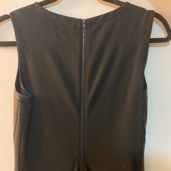 Size 2 Black and Leather Theory Dress - Picture 6 of 11